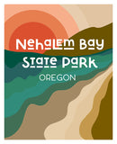 Destination: Nehalem Bay State Park, Oregon  - Modern Typography Art Print