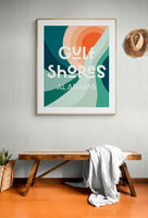 Destination: Gulf Shores, Alabama - Modern Typography Art Print