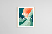 Destination: Gulf Shores, Alabama - Modern Typography Art Print