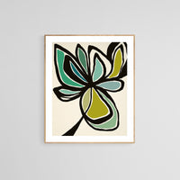 Midnight Floral #5 (Color) - Abstract Art Print