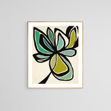 Midnight Floral #5 (Color) - Abstract Art Print
