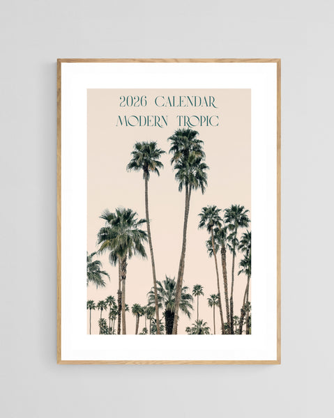 2026 Wall Calendar: Modern Tropic