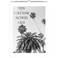 2026 Wall Calendar: Modern Gray
