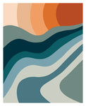 Retro Sun - Abstract Art Print