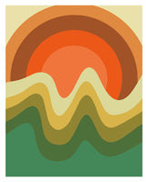 Retro Sun - Abstract Art Print