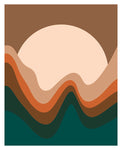 Retro Sun - Abstract Art Print