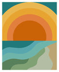 Retro Sun - Abstract Art Print