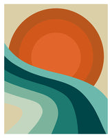 Retro Sun - Abstract Art Print