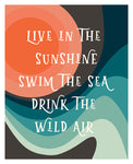 Live In The Sunshine - Modern Art Print