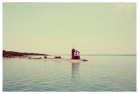 The beautiful Round Island Lighthouse graces the Straits of Mackinac. Photographed by Alicia Bock