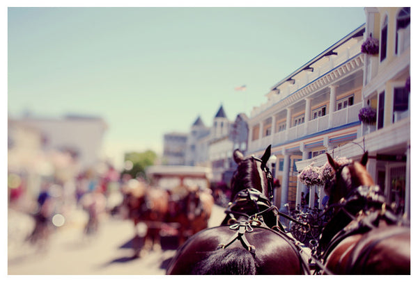 Downtown Mackinac Island photographed by Alicia Bock.