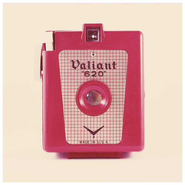 Vintage red Valiant camera. Photographed by Alicia Bock.