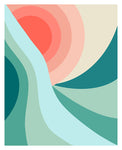 Retro Sun #1 - Abstract Art Print