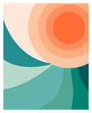 Retro Sun #2 - Abstract Art Print