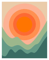 Retro Sun #3 - Abstract Art Print