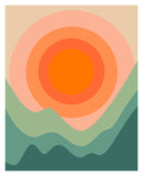 Retro Sun #3 - Abstract Art Print