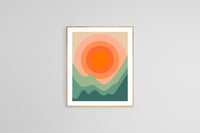 Retro Sun #3 - Abstract Art Print