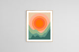 Retro Sun #3 - Abstract Art Print