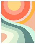 Retro Sun #4 - Abstract Art Print