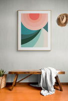 Retro Sun #5 - Abstract Art Print