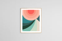Retro Sun #5 - Abstract Art Print