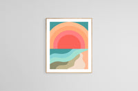 Retro Sun #9 - Abstract Art Print