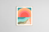 Retro Sun #9 - Abstract Art Print