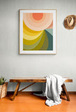 Retro Sun #8 - Abstract Art Print