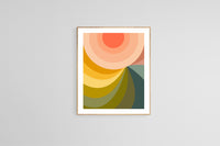 Retro Sun #8 - Abstract Art Print