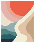 Retro Sun #7 - Abstract Art Print