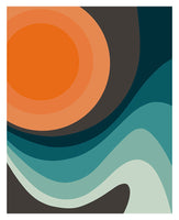 Retro Sun - Abstract Art Print