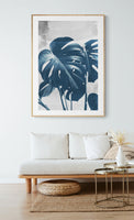 Blue Monstera #1 - Fine Art Photograph
