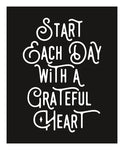 Grateful Heart Giclee Typography Print