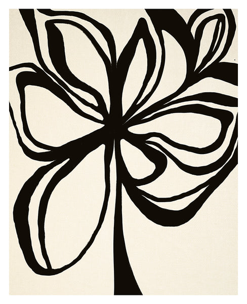 Midnight Floral #4 - Abstract Art Print