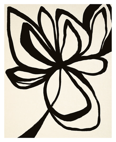 Midnight Floral #5 - Abstract Art Print