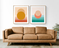Minimal Sunset #2 - Abstract Art Print
