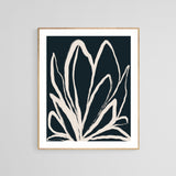 Navy Botanical #5 - Modern Floral Art Print