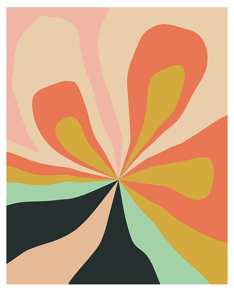 Retro Floral #2 - Abstract Art Print