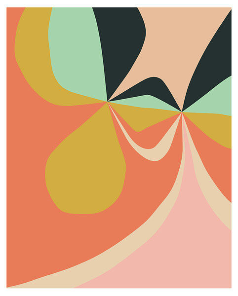 Retro Floral #4 - Abstract Art Print