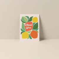 Thank You (Citrus) - Blank Note Card