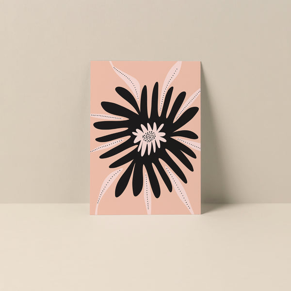 Abstract Floral - Blank Notecard