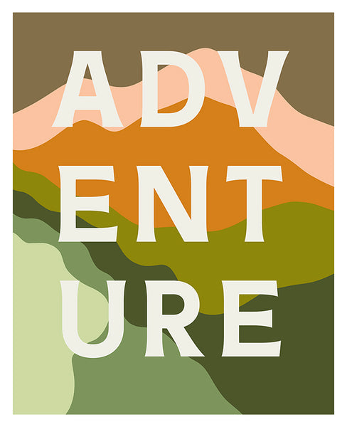 Adventure (Green)- Typography Art Print