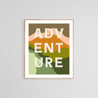 Adventure (Green)- Typography Art Print