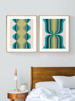 Blue Ballroom #4 - Abstract Art Print