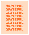 Grateful  - Typography Art Print