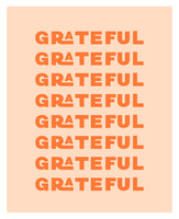 Grateful  - Typography Art Print