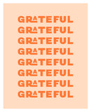 Grateful  - Typography Art Print