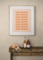 Grateful  - Typography Art Print