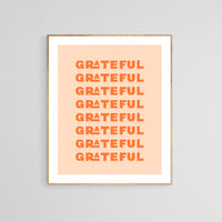 Grateful  - Typography Art Print