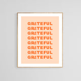 Grateful  - Typography Art Print